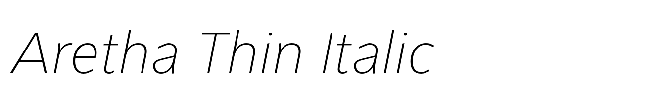 Aretha Thin Italic